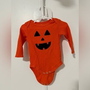 Pumpkin long sleeve onesie